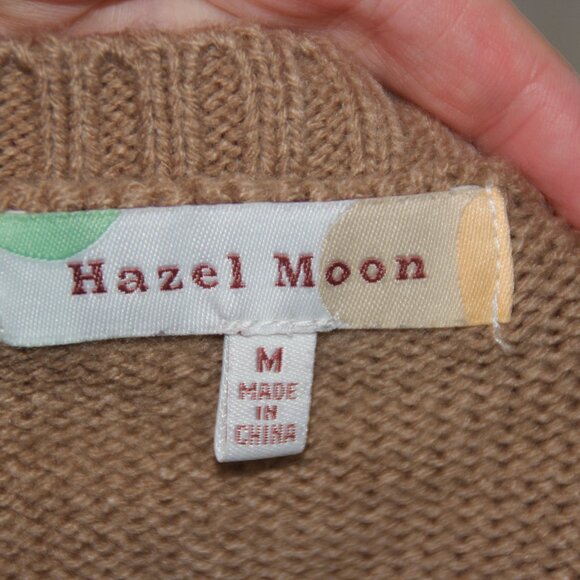 Hazel Moon Women's Cropped Sweater Vest Mushrooms Size M Boho Festival Layered - Picture 6 of 7